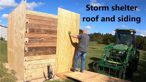 #203 Roof and siding on the DIY tornado/hurricane shelter bunker build #8 - YouTube