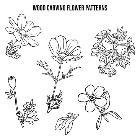 Flower Patterns Wood - 10 Free PDF Printables | Printablee