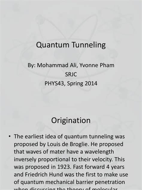 Quantum Tunneling | PDF | Business