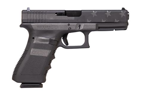 Shop Glock 17 Gen3 9mm Semi-Auto Pistol with Custom Black Stealth American Flag Finish for Sale ...