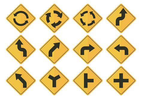 Road Sign Arrow Vectors - Download Free Vector Art, Stock Graphics & Images