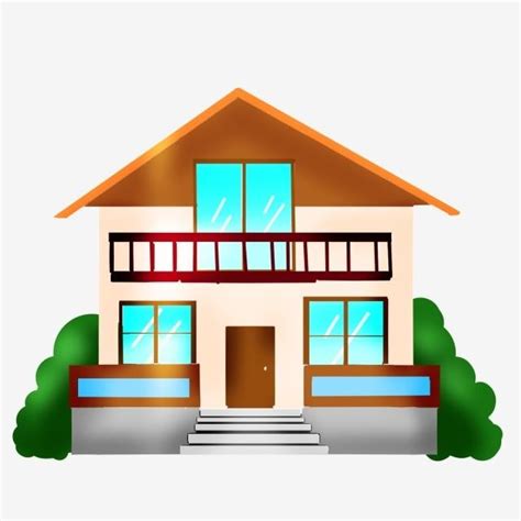 Villa Rumah Kuning Ilustrasi PNG dan PSD