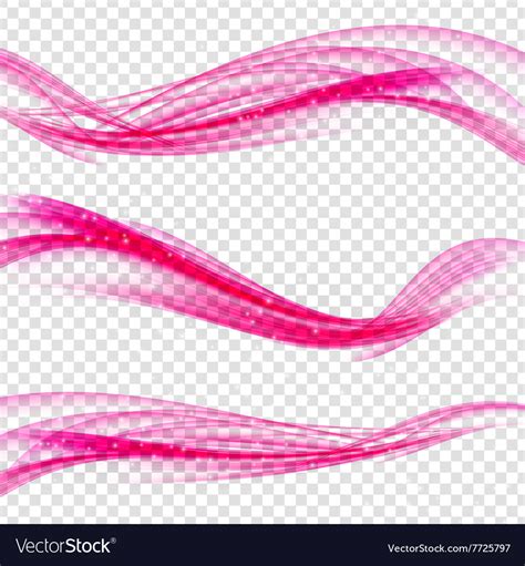 Abstract Pink Wave Set On Transparent Background Vector Image | The Best Porn Website