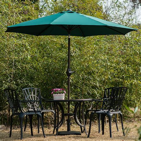 Amelia 9 ft. Patio Table Umbrella with Tilt and Crank, Dark Green - Walmart.com - Walmart.com