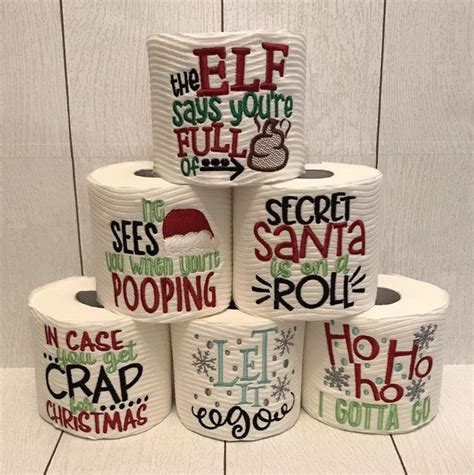 Christmas Toilet Paper, Gag Gift, White Elephant Gift, Secret Santa, Funny Toilet Paper ...