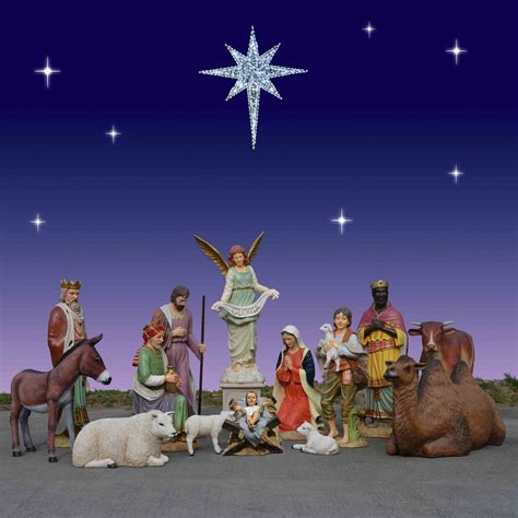 Giant Outdoor Nativity Set - ChristmasNightInc.com