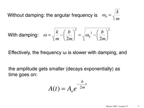 PPT - Damped Oscillations PowerPoint Presentation, free download - ID:1826330