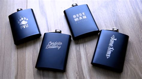 Laser Engraving Metal Flasks