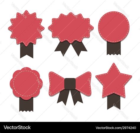 Ribbon badge Royalty Free Vector Image - VectorStock