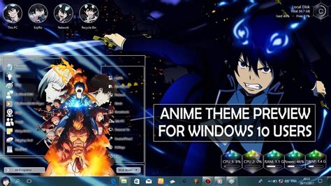 Windows 10 Theme Ao no Exorcist - YouTube