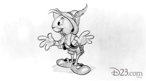 Publicity art of Jiminy Cricket Portraying Pinocchio - D23