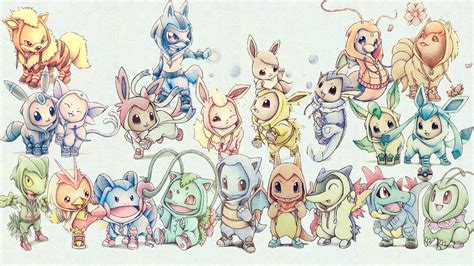 All Pokemon Starters Wallpaper - Hachiman Wallpaper