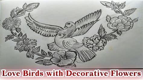 Pencil Shading Art: Love Birds with Decorative Flowers | Abul Hassan | Skillshare