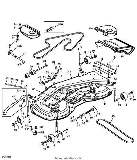 John deere gt235 mower deck belt diagram