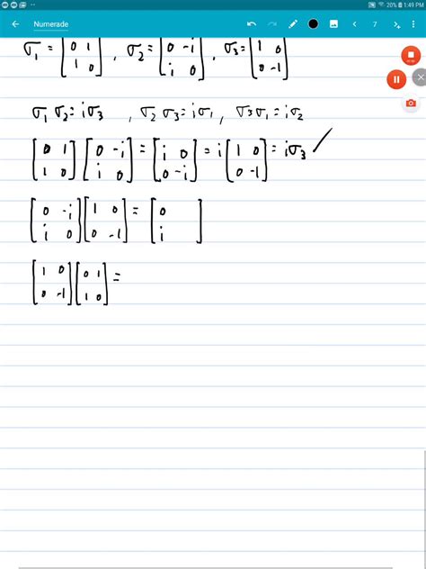 SOLVED:Construct the multiplication table of the Pauli spin matrices, σ, and the 2 x 2 unit ...