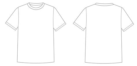 Blank T-Shirt Outline Template