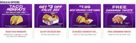 Taco Bell Canada Coupons I November 2023 BOGO Tacos