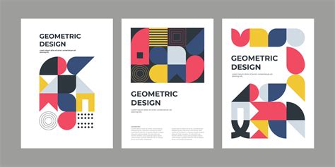 Colorful neo geometric poster. Grid with color geometrical shapes. Modern abstract promotional ...