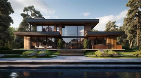 Premium AI Image | 3d rendering of a modern house