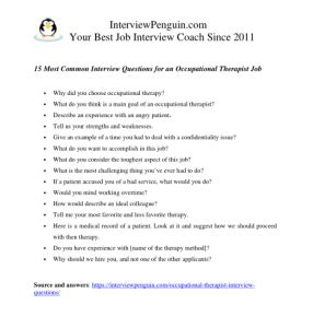 Top 15 Occupational Therapy Interview Questions & Answers [2023 edition]