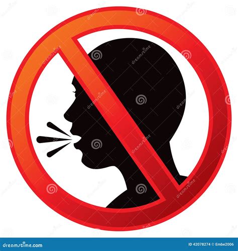 No Talking Sign Vector Illustration | CartoonDealer.com #51426412