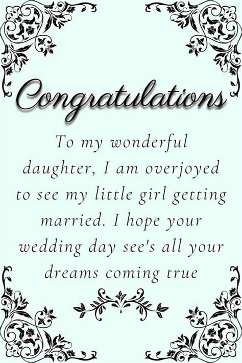 Wish your beloved daughter a happy wedding and married life with these sweet and heartfelt ...