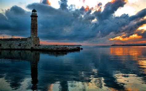 Winter Sunset Lighthouse Wallpapers - Wallpaper Cave