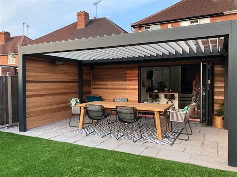 One of our latest pergola projects. We installed the pergola and the cedar wood sides. Just ...