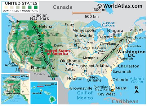 Atlas Mountains Physical Map