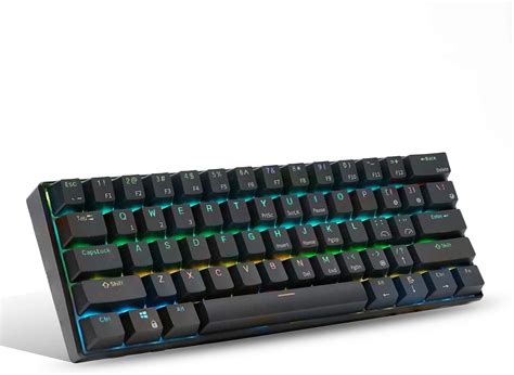 RK61 60% RGB Mechanical Gaming Keyboard Small Compact 61 Keys, Wired/Wireless Bluetooth Mini ...