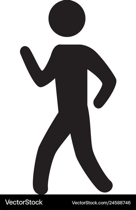 Human figure silhouette walking Royalty Free Vector Image