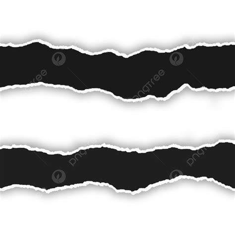 Black Torn Paper Transparent Design, Black Ripped Paper Edge, Torn Paper Design, Torn Paper Edge ...