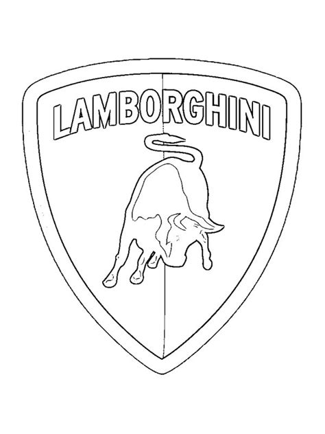 Lamborghini logo Coloring Page - Funny Coloring Pages