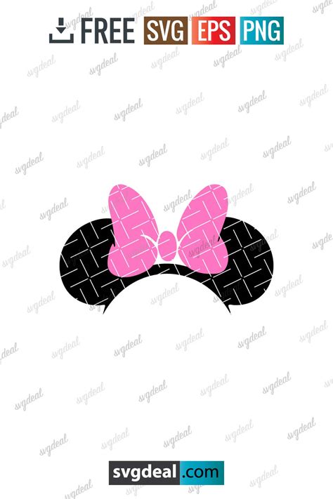 Free Minnie Mouse Ears Svg - SVGDeal.com