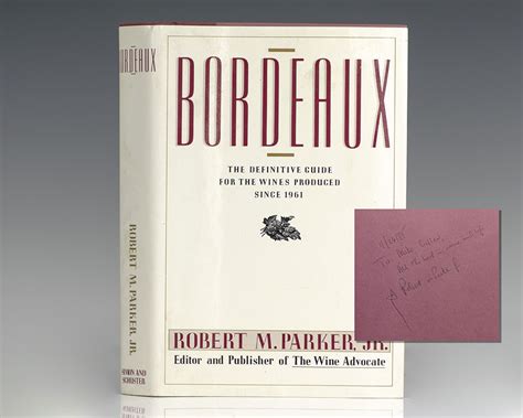 Bordeaux Robert Park First Edition Signed Rare