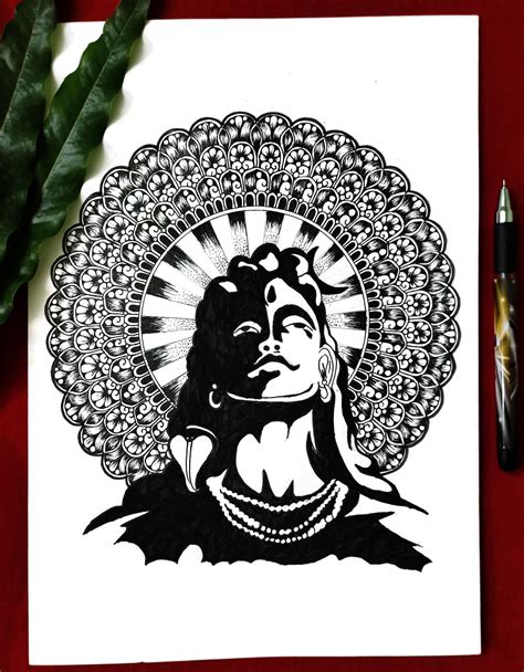 Lord shiva mandala Art | Mandala art therapy, Mandala art lesson, Mandala design art