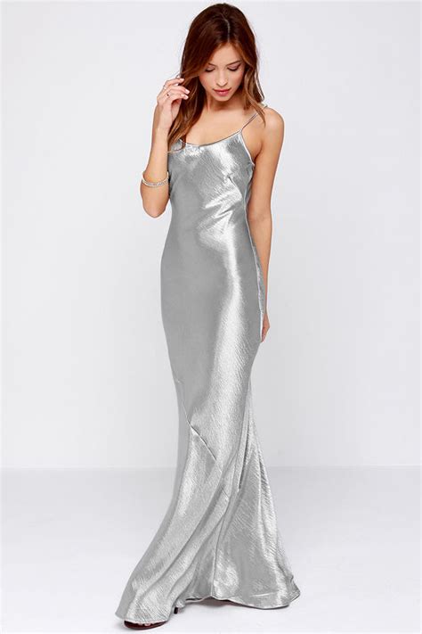 Sexy Silver Dress - Metallic Dress - Silver Maxi Dress - $49.00