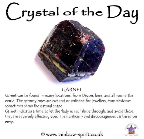 Crystal healing properties of Garnet | Crystals healing properties, Crystals, Crystal healing stones