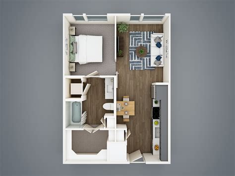 3D floor plans for apartments :: Behance