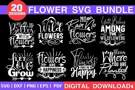 Flower SVG Bundle Bundle · Creative Fabrica