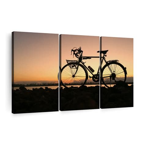 Bicycle Sunset Silhouette Wall Art | Photography