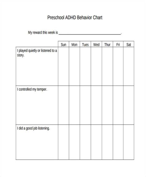 Behavior Chart - 32+ Examples, Word, Pdf, Excel, Google Docs, Google Sheets