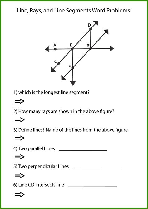 Worksheets On Rays Lines And Segments