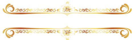 Decorative clipart gold line, Decorative gold line Transparent FREE for download on ...