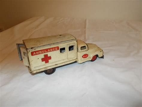 Vintage Metal Ambulance Toy