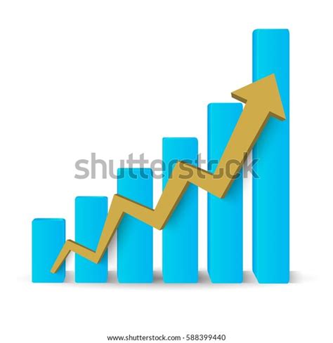 Business Growth Graph Stock Vector (Royalty Free) 588399440