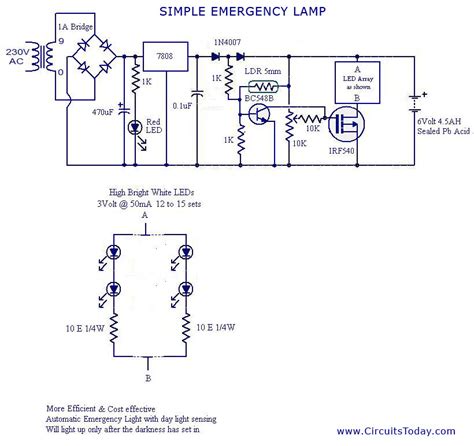 Circuit Diagram Of Rechargeable Led Light