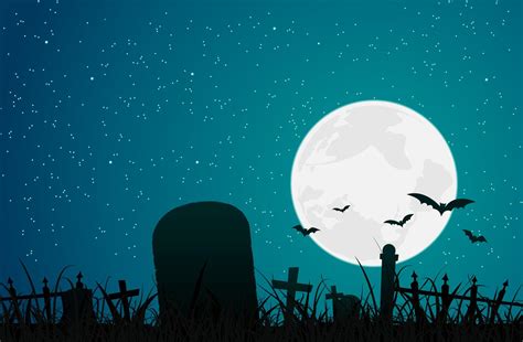 Halloween Graveyard 263095 Vector Art at Vecteezy