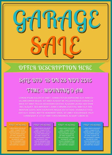 Free Printable Garage Sale Flyers Templates – Attract More pertaining to Yard Sale Flyer ...