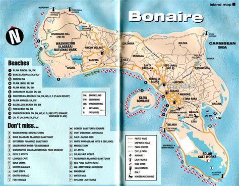 Bonaire Beaches Map